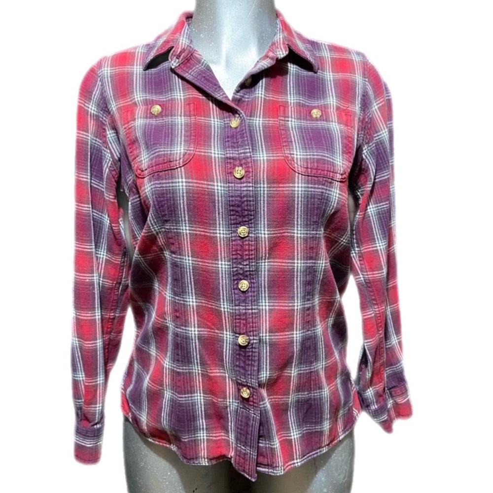Duluth Plaid Button-Up Shirt Granola Girl Outdoor Camping Hiking Gorpcore Small